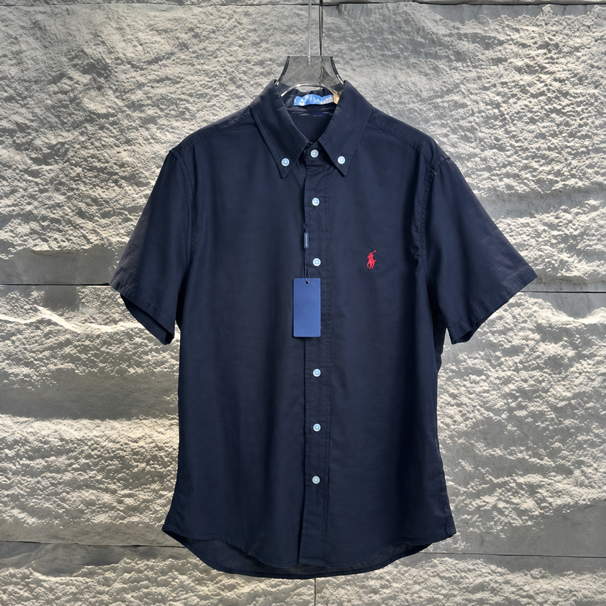 Ralph Lauren Shirt Embroidered Pony Linen Short Sleeve Casual Shirt
