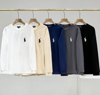 Ralph Lauren T-shirt Essential Pony Logo Long Sleeve Crew Neck Tee