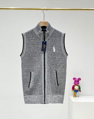 Ralph Lauren Outerwear Fleece-Lined Knit Zip Vest