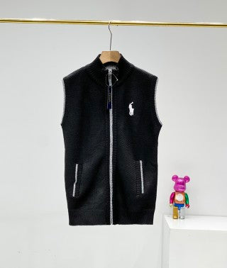 Ralph Lauren Outerwear Fleece-Lined Knit Zip Vest