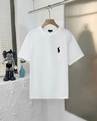 Ralph Lauren T-shirt Unisex Embroidered Logo Heavyweight Cotton Crewneck Tee