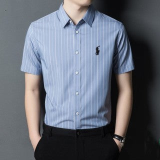Ralph Lauren Shirt Classic Stripe Short Sleeve Button Down Shirt