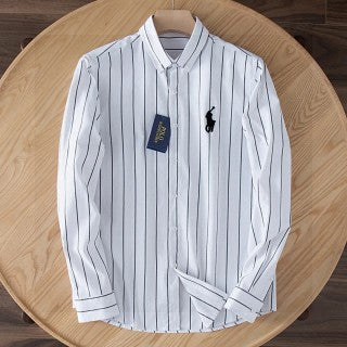 Ralph Lauren Shirt Vertical Stripe Long Sleeve Button-Down Shirt