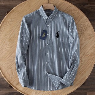 Ralph Lauren Shirt Vertical Stripe Long Sleeve Button-Down Shirt