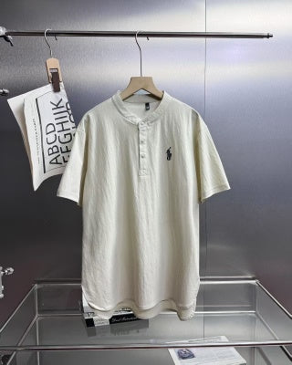 Ralph Lauren Linen Henley Collar Polo Shirt