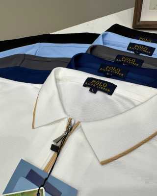 Ralph Lauren Half Zip Silk Blend Mesh Polo Shirt