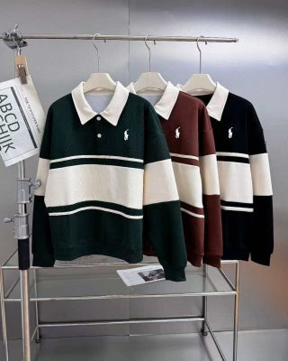 Ralph Lauren Color Block Long Sleeve Polo Shirt