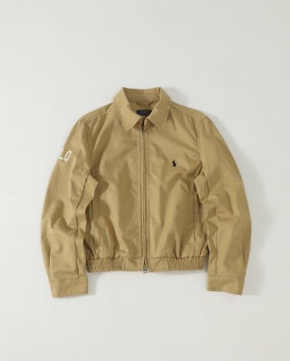 Ralph Lauren Outerwear Washed Twill Cropped Zip Jacket