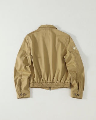 Ralph Lauren Outerwear Washed Twill Cropped Zip Jacket