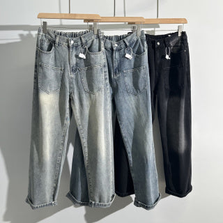 Ralph Lauren Pants Vintage Washed Wide Leg Denim Jeans