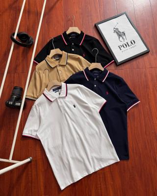 Ralph Lauren Contrast Stripe Cotton Piqué Polo Shirt