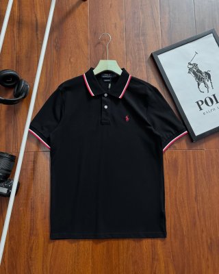 Ralph Lauren Contrast Stripe Cotton Piqué Polo Shirt