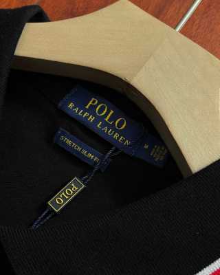 Ralph Lauren Contrast Stripe Cotton Piqué Polo Shirt