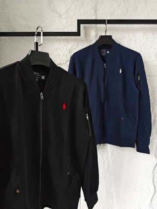 Ralph Lauren Outerwear Ribbed Bomber Zip Jacket