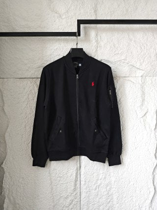 Ralph Lauren Outerwear Ribbed Bomber Zip Jacket