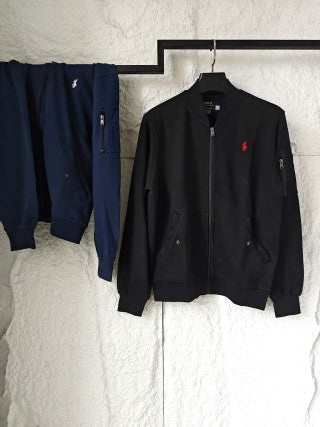 Ralph Lauren Outerwear Ribbed Bomber Zip Jacket