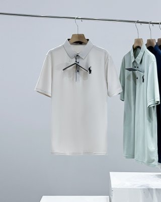 Ralph Lauren Contrast Placket Ice Silk Polo Shirt
