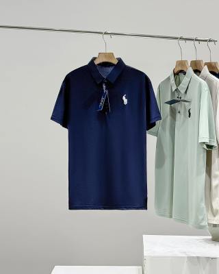Ralph Lauren Contrast Placket Ice Silk Polo Shirt
