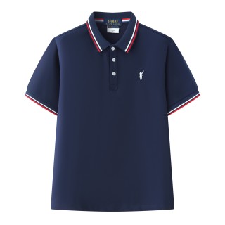 Ralph Lauren Polo Shirt Contrast Trim Mercerized Cotton Polo