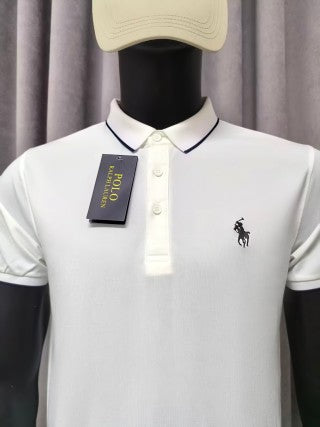 Ralph Lauren Contrast Trim Cotton Polo Shirt