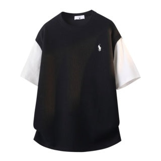 Ralph Lauren T-shirt Waffle Colorblock Pony Crew Neck Tee