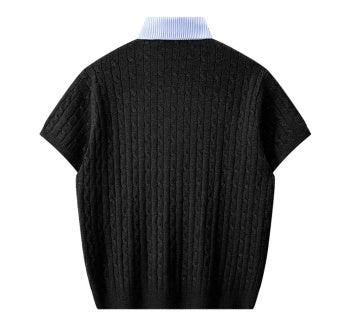 Ralph Lauren Cable Knit Collar Polo Shirt