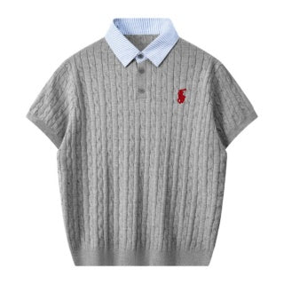 Ralph Lauren Cable Knit Collar Polo Shirt