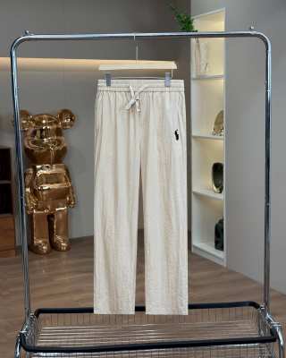 Ralph Lauren Pants Lyocell Linen Blend Straight Leg Trousers