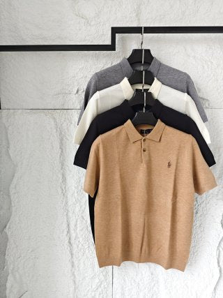 Ralph Lauren Solid Knit Short Sleeve Polo Shirt