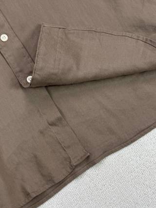 Ralph Lauren Shirt Linen Two-Tone Short Sleeve Shirt