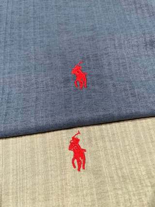 Ralph Lauren Polo Shirt Textured Henley Collar Short Sleeve Polo
