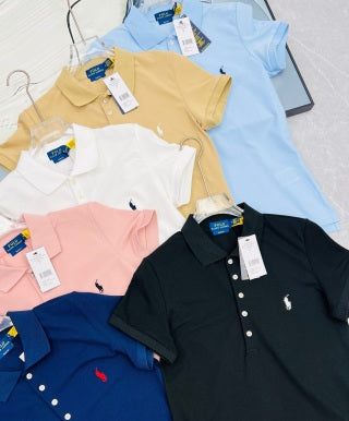 Ralph Lauren Women's Slim Fit Cotton Piqué Pony Polo Shirt