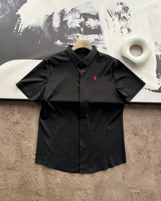 Ralph Lauren Shirt Solid Short Sleeve Button-Up Shirt