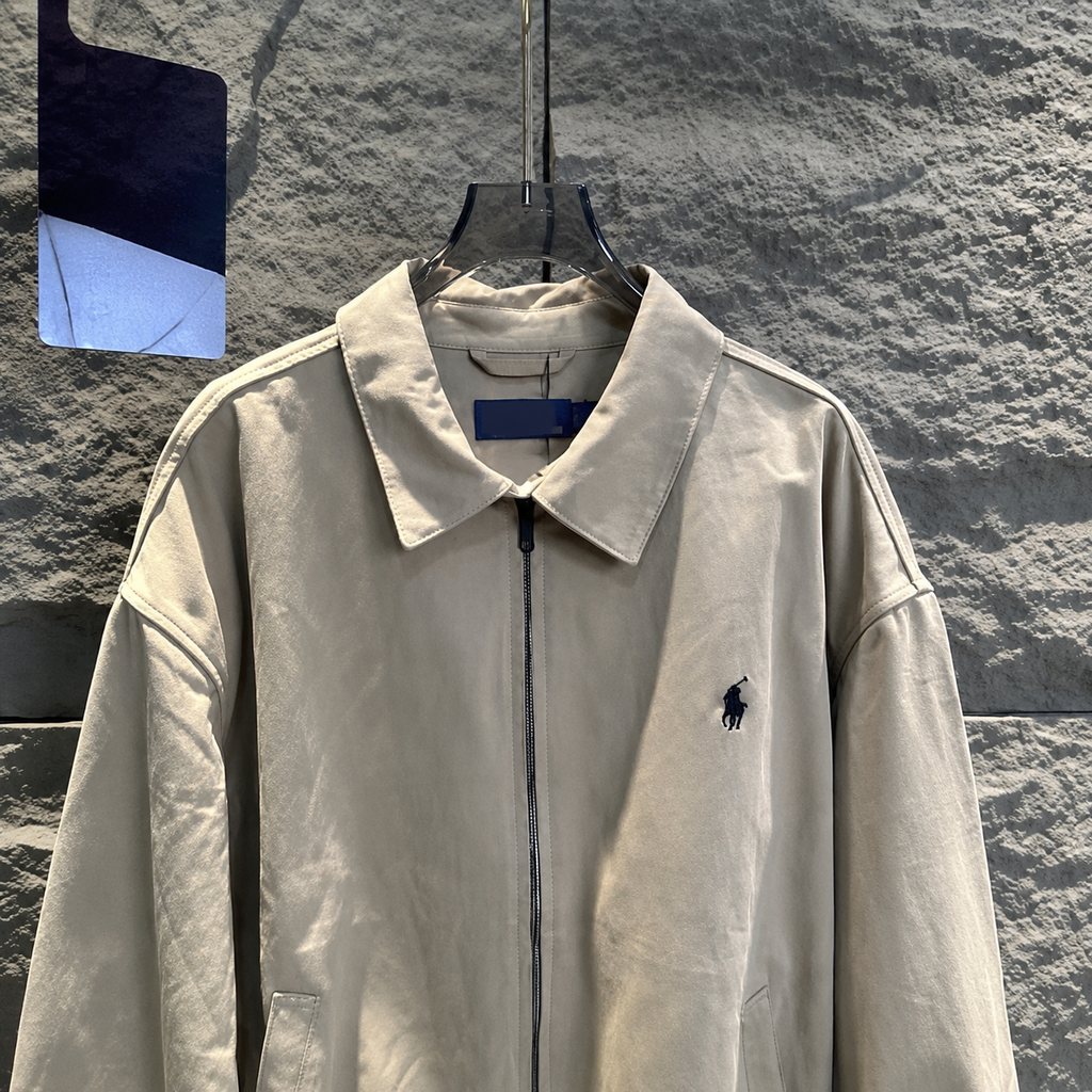 Ralph Lauren Outerwear Oversized Cotton Collared Jacket