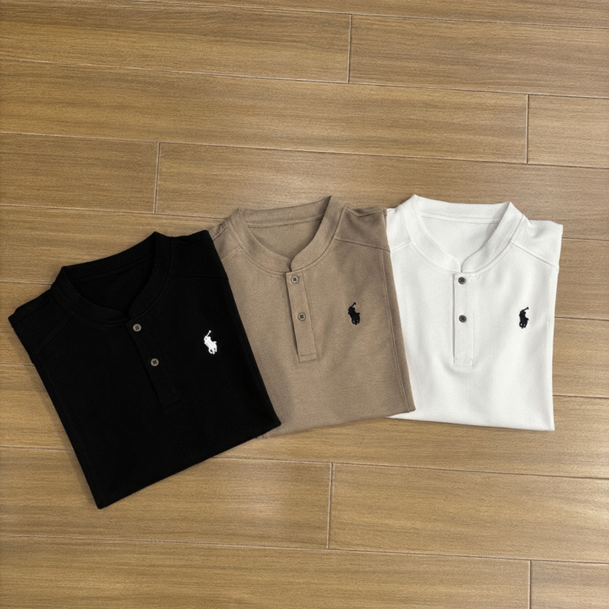 Ralph Lauren T-shirt Embroidered Logo Stand Collar Short Sleeve Tee