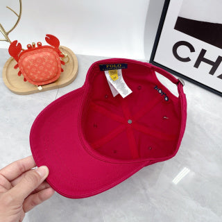 Ralph Lauren Hat Crimson Navy Pony Classic Baseball Cap