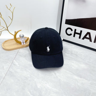 Ralph Lauren Hat Ink Navy White Pony Low-Profile Baseball Cap