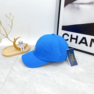 Ralph Lauren Hat Azure Blue Yellow Pony Classic Baseball Cap