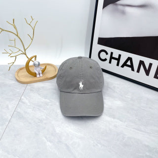 Ralph Lauren Hat Pebble Gray White Pony Soft-Crown Baseball Cap