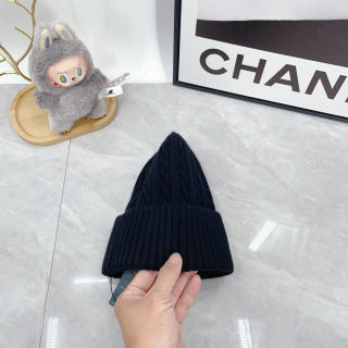 Ralph Lauren Hat Deep Navy Side Pony Textured Rib Beanie