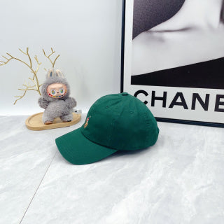 Ralph Lauren Hat Classic Green Baseball Cap with Front Polo Bear Embroidery