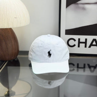 Ralph Lauren Hat Ice Blue Baseball Cap with Black Pony Embroidery