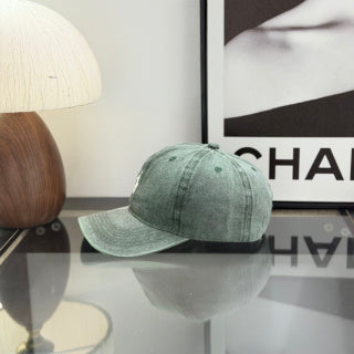 Ralph Lauren Hat Washed Sage Green Baseball Cap with White Pony Embroidery
