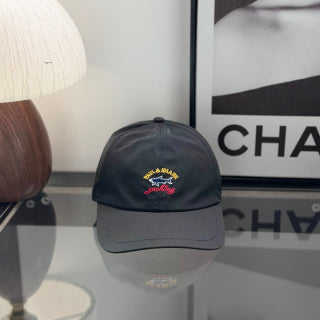 Ralph Lauren Hat Black Baseball Cap with Multicolor Front-Side Embroidery