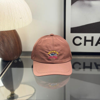Ralph Lauren Hat Dusty Terracotta Baseball Cap with Multicolor Front Embroidery
