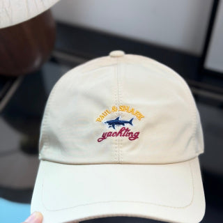 Ralph Lauren Hat Cream Baseball Cap with Multicolor Nautical Front Embroidery