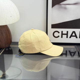 Ralph Lauren Hat Soft Yellow Baseball Cap with Navy Pony Embroidery and POLO Buckle Back