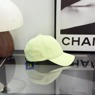 Ralph Lauren Hat Pale Lime Baseball Cap with White Pony Embroidery and POLO Back Strap