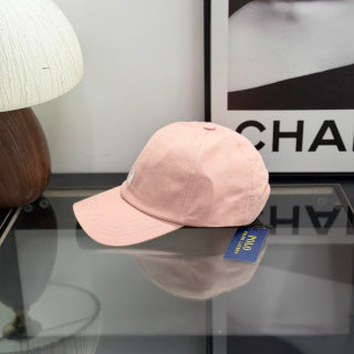 Ralph Lauren Hat Light Blush Baseball Cap with White Pony Embroidery
