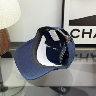 Ralph Lauren Hat Navy Baseball Cap with Tonal Pony Logo and Buckle Strap